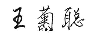 骆恒光王菊聪行书个性签名怎么写