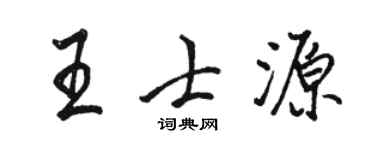 骆恒光王士源行书个性签名怎么写