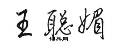 骆恒光王聪媚行书个性签名怎么写