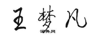 骆恒光王梦凡行书个性签名怎么写
