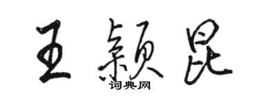 骆恒光王颖昆行书个性签名怎么写