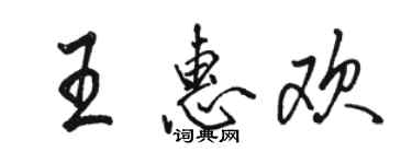 骆恒光王惠欢行书个性签名怎么写