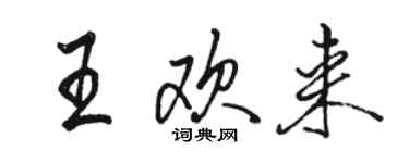 骆恒光王欢来行书个性签名怎么写