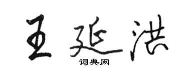 骆恒光王延洪行书个性签名怎么写