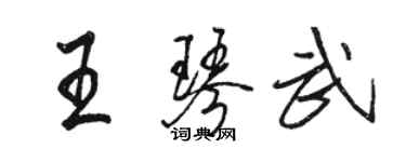 骆恒光王琴武行书个性签名怎么写