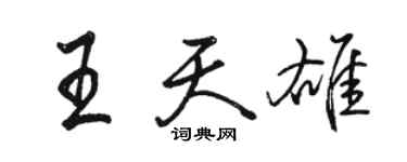 骆恒光王天雄行书个性签名怎么写