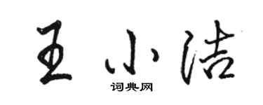 骆恒光王小洁行书个性签名怎么写