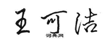 骆恒光王可洁行书个性签名怎么写