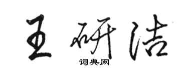 骆恒光王研洁行书个性签名怎么写