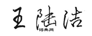 骆恒光王陆洁行书个性签名怎么写