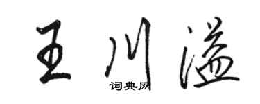 骆恒光王川溢行书个性签名怎么写