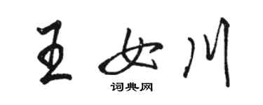 骆恒光王女川行书个性签名怎么写