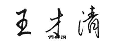 骆恒光王才清行书个性签名怎么写