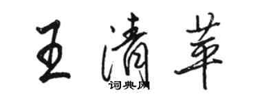 骆恒光王清苹行书个性签名怎么写
