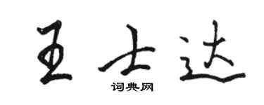 骆恒光王士达行书个性签名怎么写