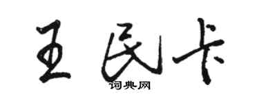 骆恒光王民卡行书个性签名怎么写