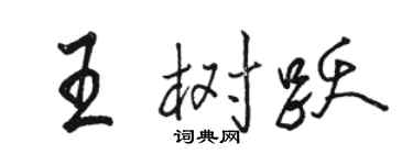 骆恒光王树跃行书个性签名怎么写