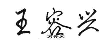 骆恒光王容兴行书个性签名怎么写