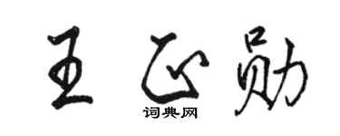 骆恒光王正勋行书个性签名怎么写