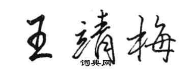 骆恒光王靖梅行书个性签名怎么写