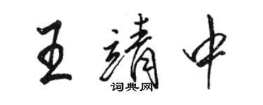 骆恒光王靖中行书个性签名怎么写