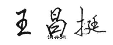 骆恒光王昌挺行书个性签名怎么写