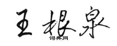 骆恒光王根泉行书个性签名怎么写