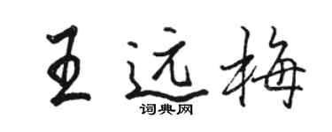 骆恒光王远梅行书个性签名怎么写