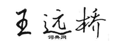 骆恒光王远桥行书个性签名怎么写