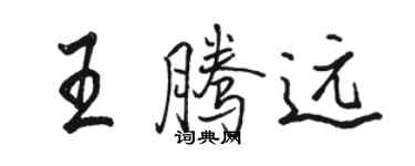 骆恒光王腾远行书个性签名怎么写