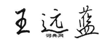 骆恒光王远蓝行书个性签名怎么写