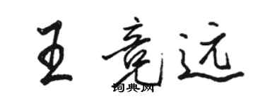 骆恒光王竞远行书个性签名怎么写