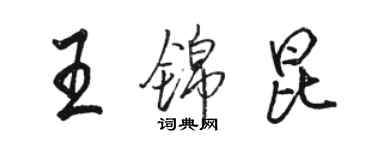 骆恒光王锦昆行书个性签名怎么写