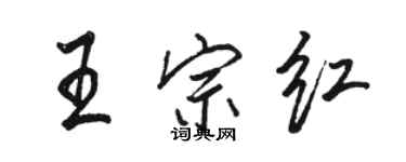 骆恒光王宗红行书个性签名怎么写