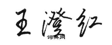 骆恒光王澄红行书个性签名怎么写