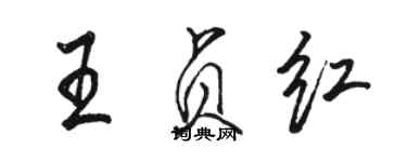 骆恒光王贞红行书个性签名怎么写