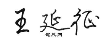 骆恒光王延征行书个性签名怎么写