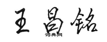 骆恒光王昌铭行书个性签名怎么写