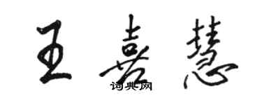骆恒光王喜慧行书个性签名怎么写