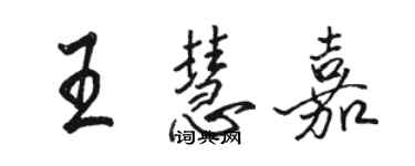 骆恒光王慧嘉行书个性签名怎么写