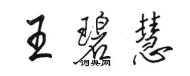 骆恒光王碧慧行书个性签名怎么写