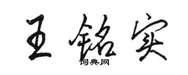 骆恒光王铭实行书个性签名怎么写