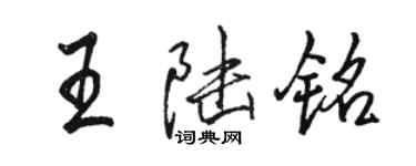 骆恒光王陆铭行书个性签名怎么写