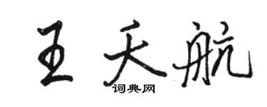 骆恒光王夭航行书个性签名怎么写