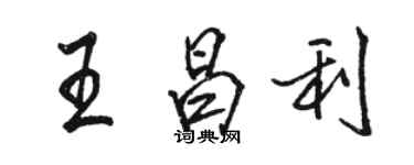 骆恒光王昌利行书个性签名怎么写
