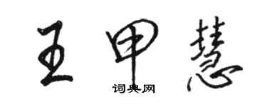 骆恒光王甲慧行书个性签名怎么写