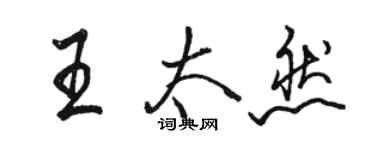 骆恒光王太然行书个性签名怎么写