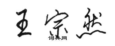 骆恒光王宗然行书个性签名怎么写
