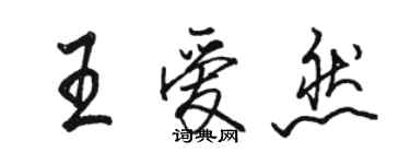 骆恒光王爱然行书个性签名怎么写