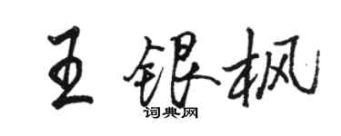 骆恒光王银枫行书个性签名怎么写